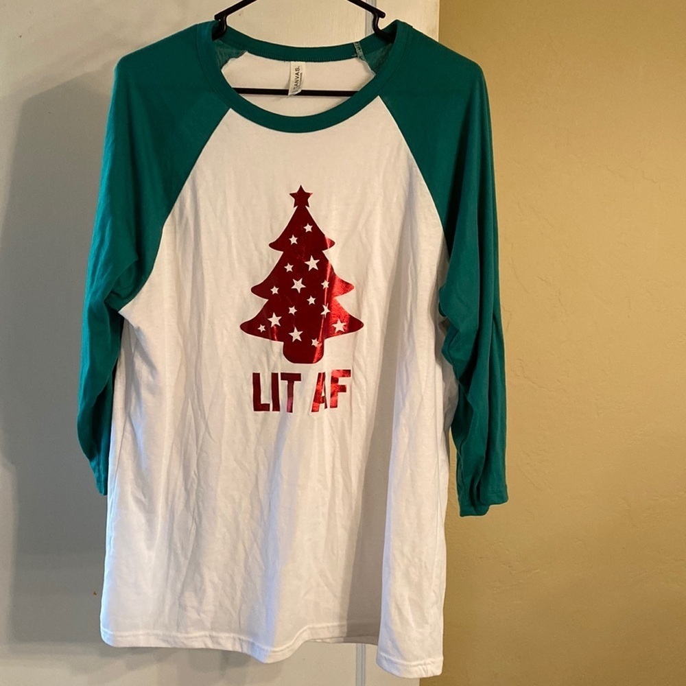 Bella Canvas LIT AF 3/4 sleeve t shirt